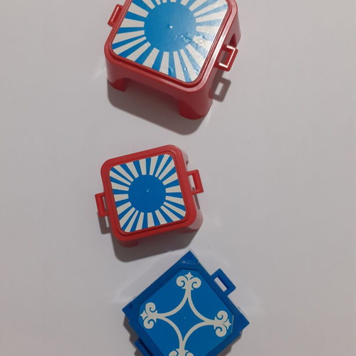 Playmobil circus stools set, two small and one large