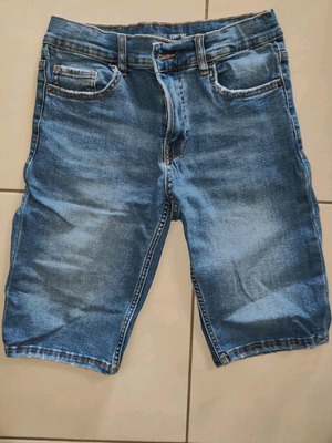 Zara denim bermuda shorts like new, blue, 164 cm for 13-14 years