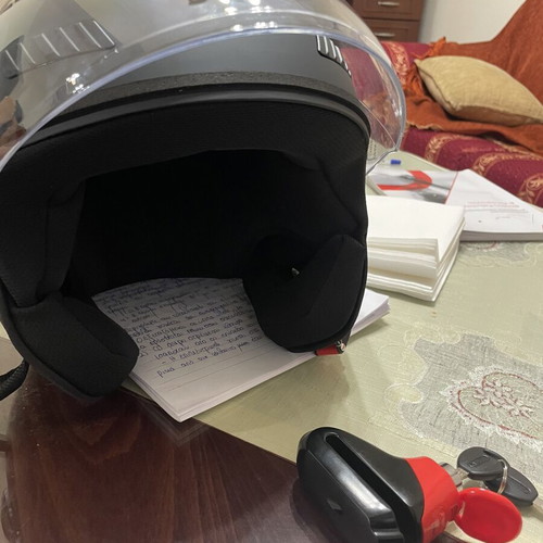 Motorcycle helmet and lock new