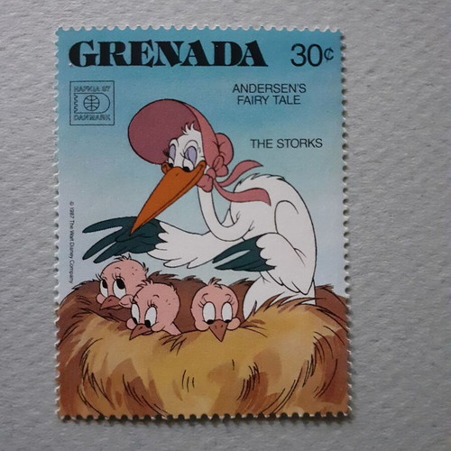 Grenada Walt Disney Andersen's Fairy Tales Stamp Set 8 and Souvenir Sheet new