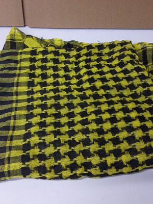 Palestinian Shemagh Keffiyeh scarf yellow-black for AEK Aris fans