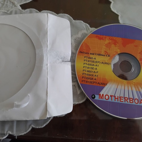 Drivers and Utilities CD used for motherboard chipsets