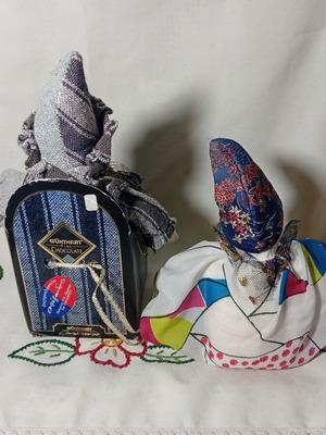 Clown and Harlequin dolls used, set of two