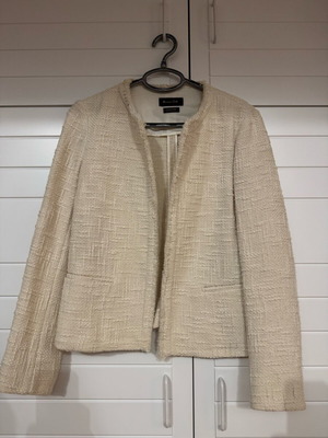 Μοντέρνο κοντό σακάκι Massimo Dutti άσπρο σαν καινούργιο, μέγεθος M