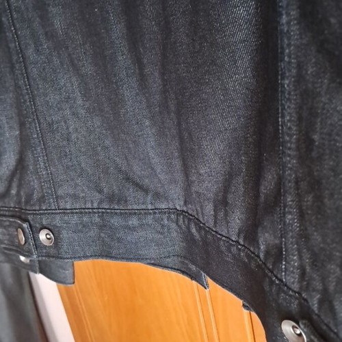 GAP black denim jacket like new with synthetic fur lining