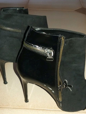 Ankle boots with heel used, size 37, without wear