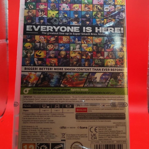 Super Smash Bros. Ultimate Nintendo Switch game, factory sealed