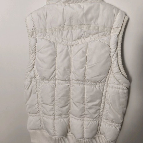 Stradivarius women's vest like new, cream with elastic and zipper