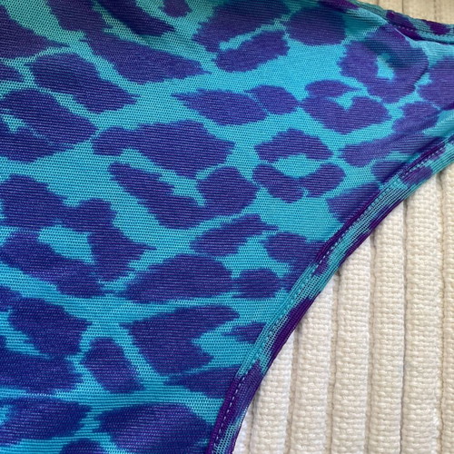 Dolce & Gabbana Mare Vintage Halter Top like new, animal print turquoise and purple