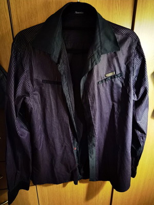 Morelli men's shirt like new, size XL, purple and black