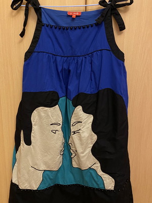 Cotton dress medium blue used