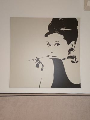 Canvas painting used, square 90×90 cm