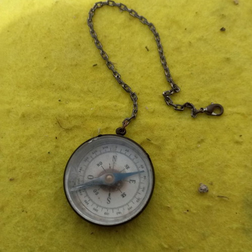 Pocket compass bronze era 1900-1920 functional