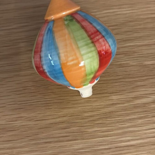 Decorative ceramic spinning top like new