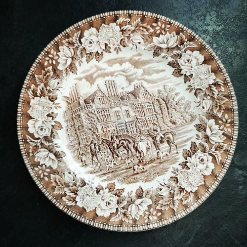 Aynsley & Co Ltd hand engraved plates used, set of 12