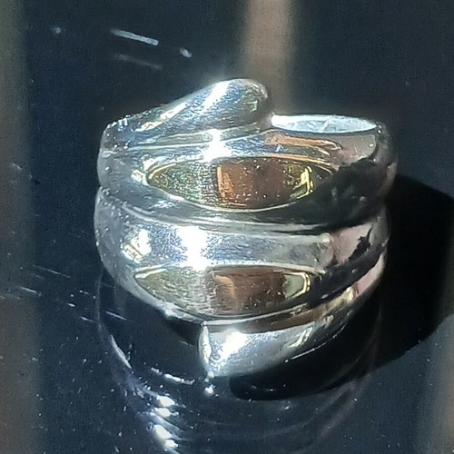 Silver-gold ring used, size 54, 9.52g