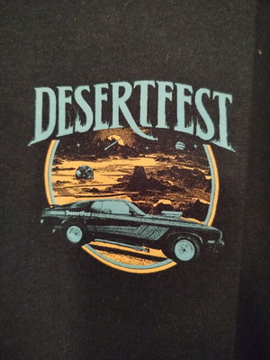 Desert Festival London 2025 επίσημο T-shirt Gildan XL σαν καινούργιο, μαύρο
