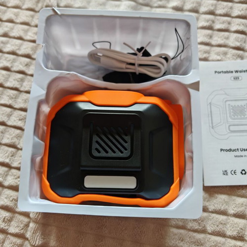 Portable waist cooling fan with power bank