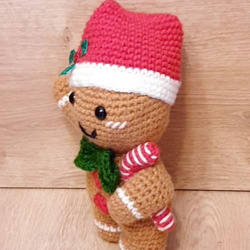 Gingerbread Man Amigurumi Christmas Figure Handmade, new