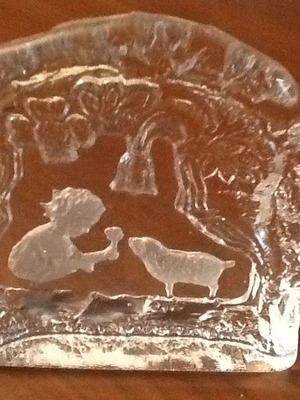 Kosta Boda Crystal Nativity Scene like new, vintage 1985