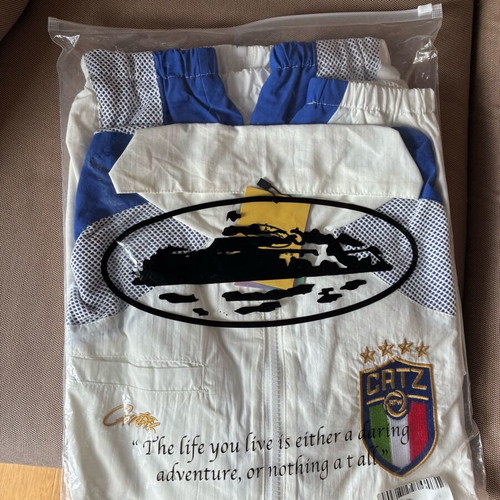 Corteiz Olympic Shuku Italy Jacket new, size L, white and blue