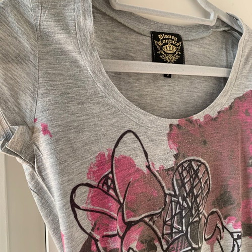 Disney Couture Minnie Mouse T-shirt like new, gray, size S