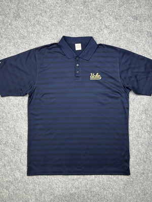 Adidas UCLA Polo shirt used, navy blue, size M