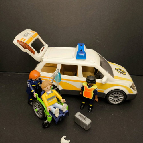 Playmobil First Aid Vehicle like new, with minimal missing parts