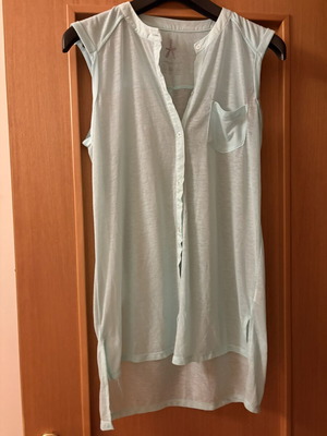 Atmosphere tunic like new, turquoise, semi-transparent with buttons