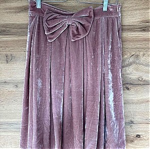 Αφόρετη βελούδινη φούστα με φιόγκο small