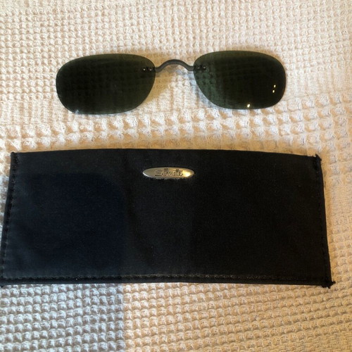 Silhouette clip on sunglasses new, dark green