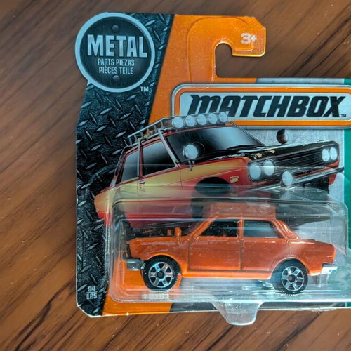 Matchbox 1970 Datsun 510 Rally new orange vehicle