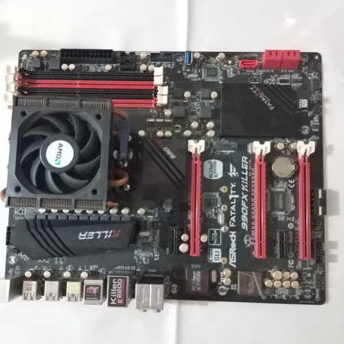 ASRock 990FX Killer motherboard with AMD FX 8320 3.5 GHz CPU and cooler