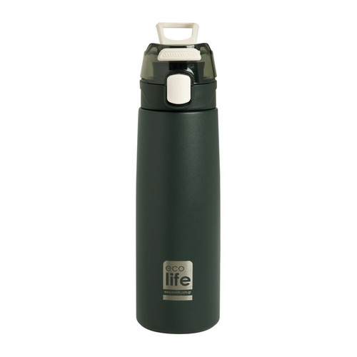 Ecolife Stainless Steel Thermos Bottle with Infuser 550ml, new, Dark Green