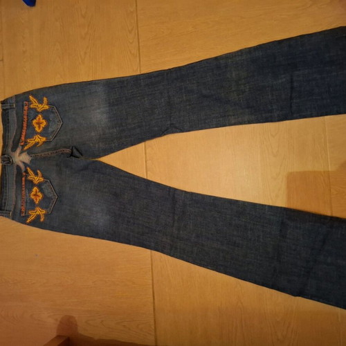 Free People vintage embroidered flare jeans like new, size S