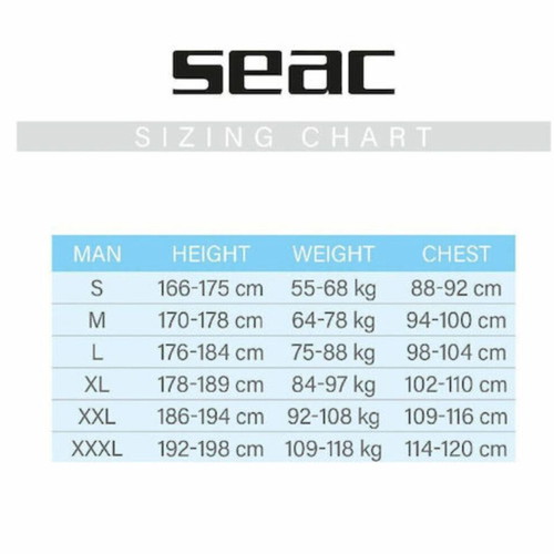 Seac Royal Цял Костюм За Гмуркане Черен 7mm Нов