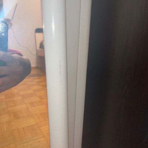 Rectangular wall mirror with white frame like new