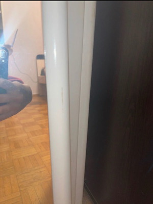 Rectangular wall mirror with white frame like new