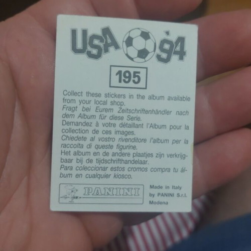 Joseph Guardiola Panini USA 94 sticker in excellent condition