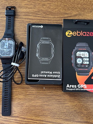 Zeblaze Ares GPS 47mm smartwatch σαν καινούργιο με παλμογράφο μαύρο