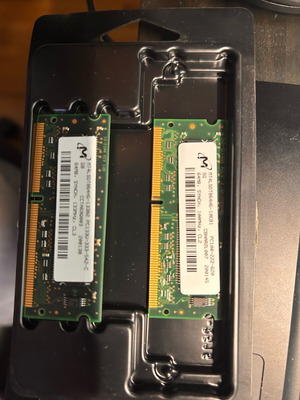 Micron 64MB SDRAM SO-DIMM laptop memory modules used, set of 2