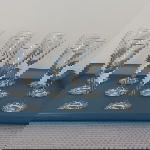 Ποτηράκια λικέρ σε άριστη κατάσταση, σετ 11, ύψος 14εκ