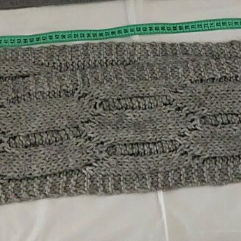 2 Unisex Grey Wool Knit Scarves, Used, Large Size