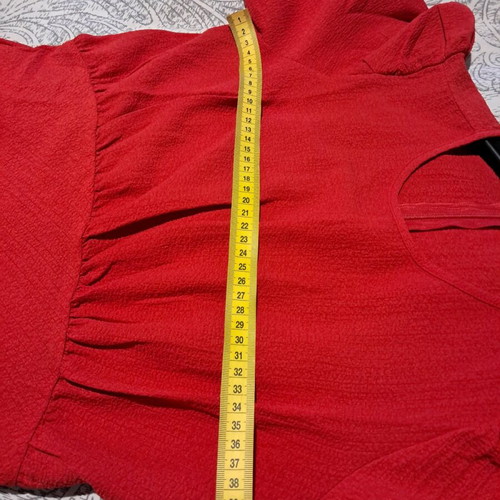 Sinsay midi dress with 3/4 sleeve red like new
