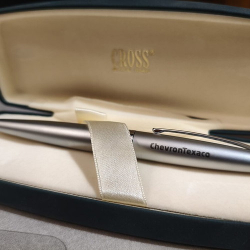 Cross ChevronTexaco Edition luxury pen, silver matte