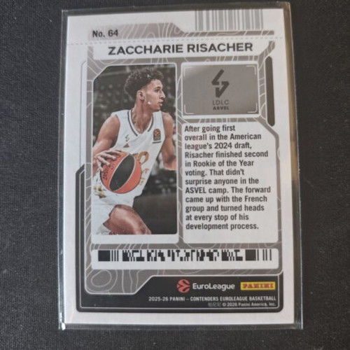 Zaccharie Risacher Panini Euroleague Contenders 008/199 card