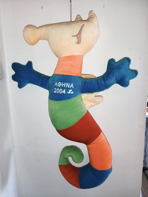 Μασκότ Πρωτέας Παραολυμπιακοί Αγώνες 2004 σαν καινούργιο, 65 εκατοστά