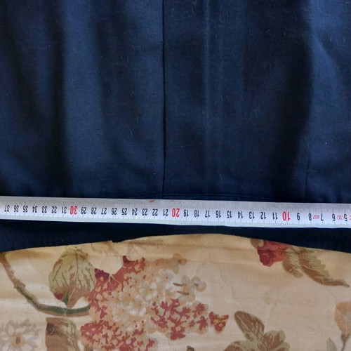 Blue wool skirt used large with scarf gift