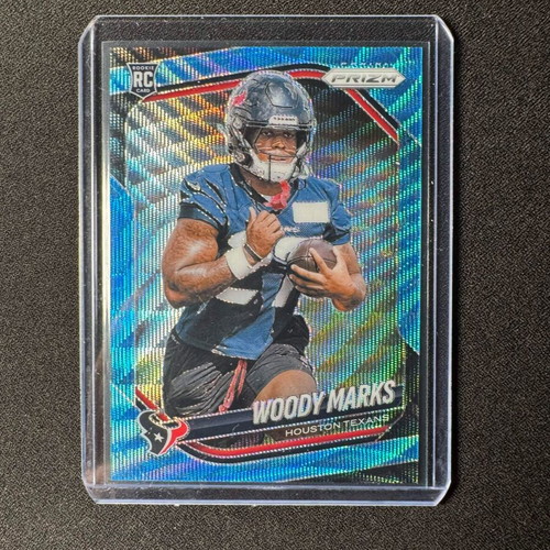 Woody Marks 2025 Panini Prizm Blue Cracked Ice /230 Texans RC like new