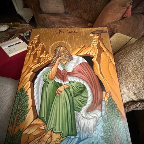 Handmade icon like new with Byzantine technique